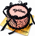 Eighteen Pink and Black Celebration Cake