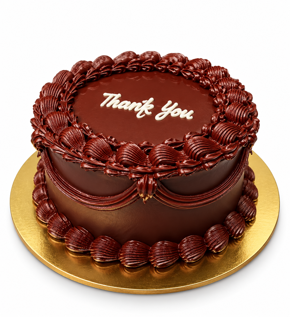 Elegant Chocolate Thank You Cake