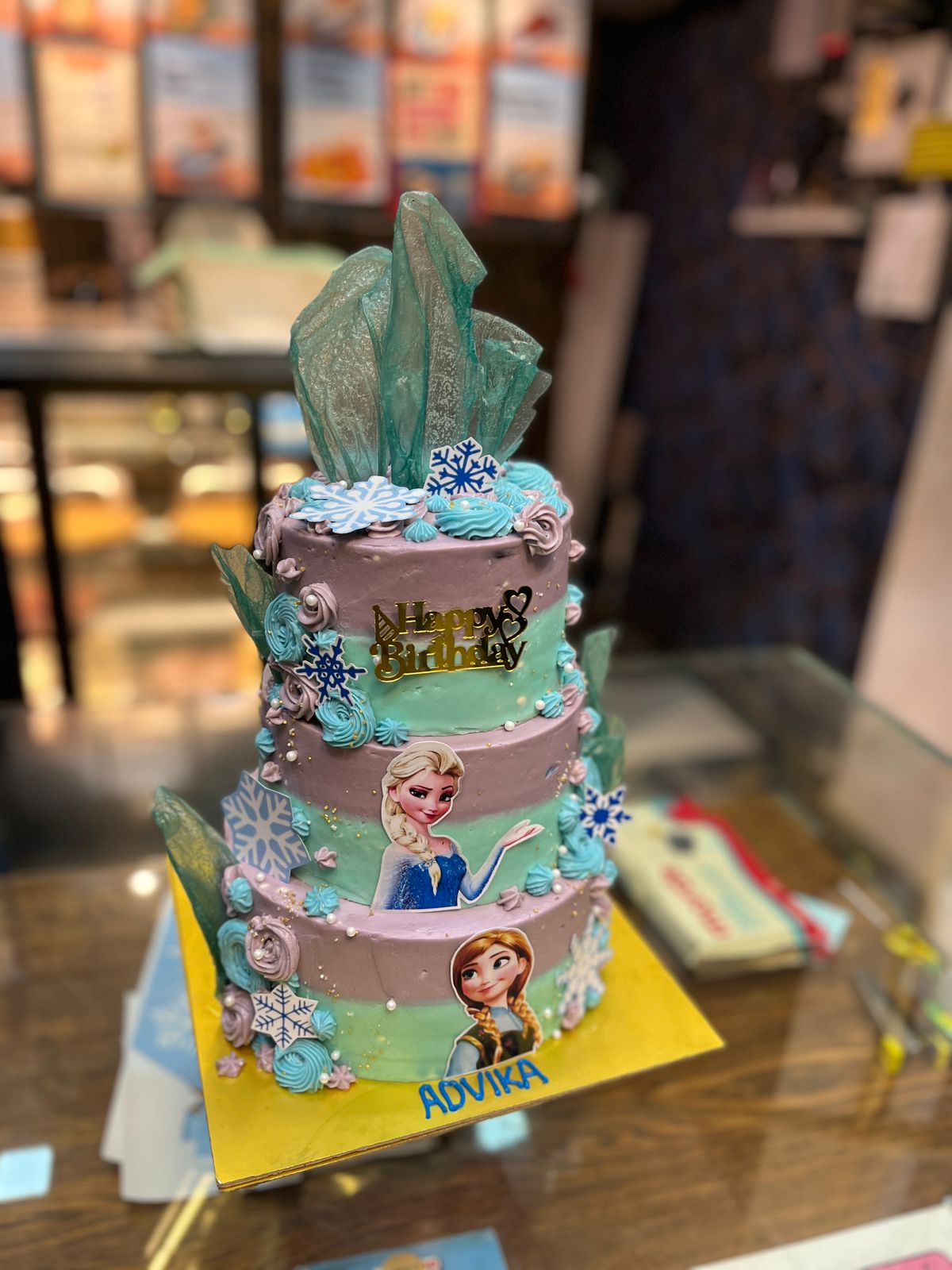 Elsa and Anna Frozen themed cake 4kg