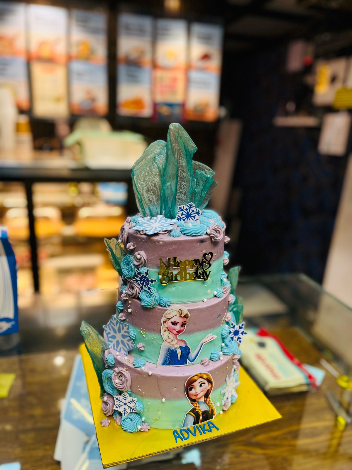 Elsa and Anna Frozen themed cake 4kg