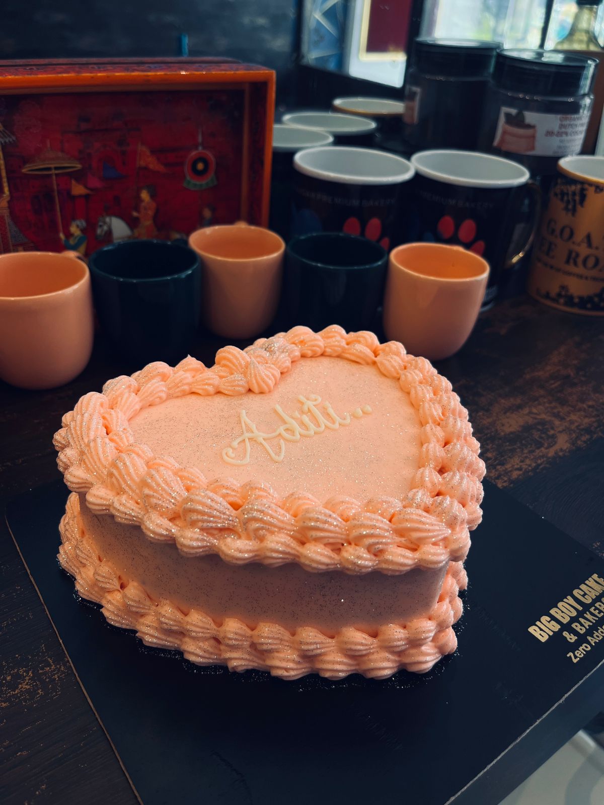 Refined Sugar Free Heart Shaped Vanilla Cake