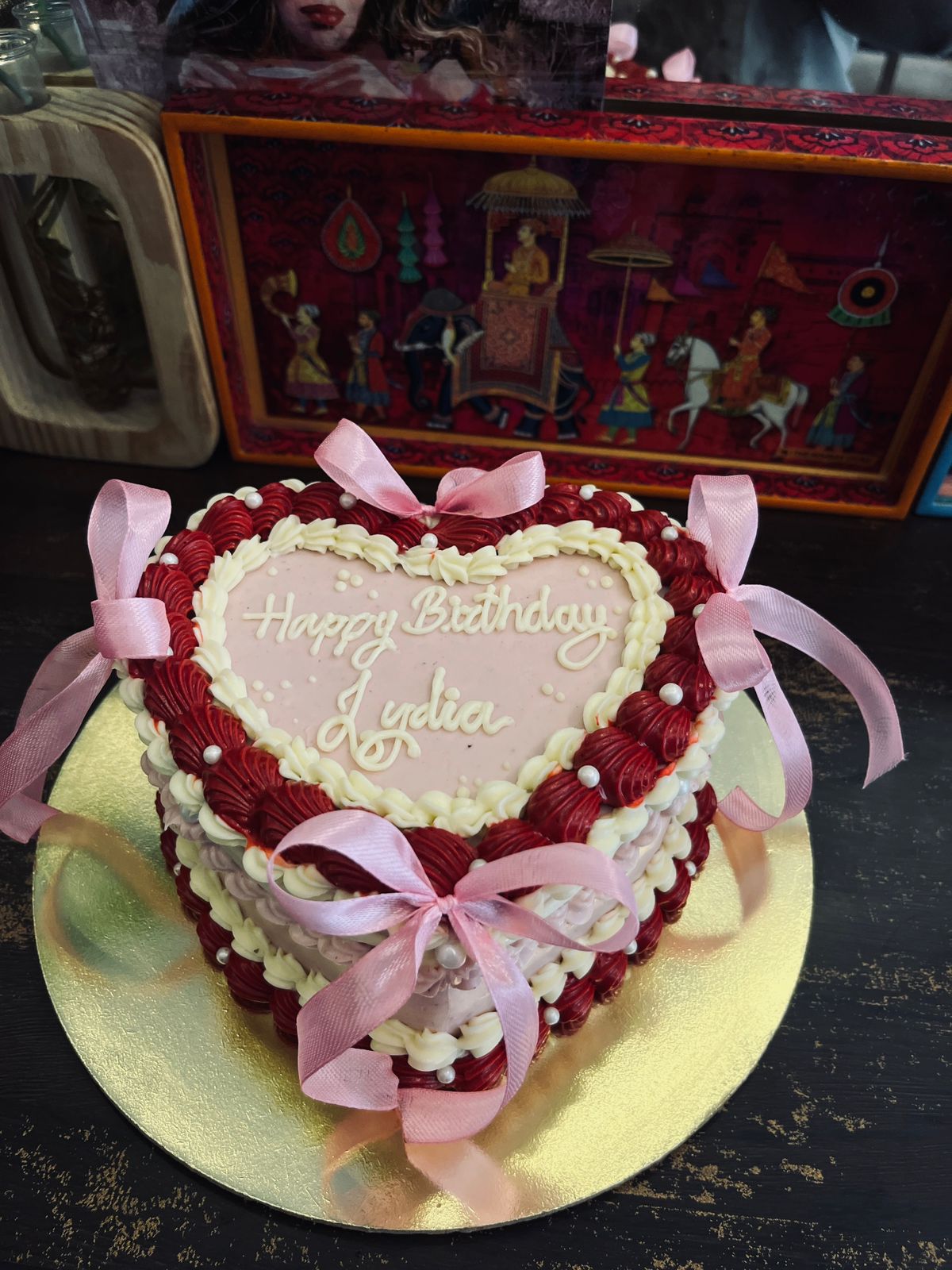 Heart Shaped Birthday cake