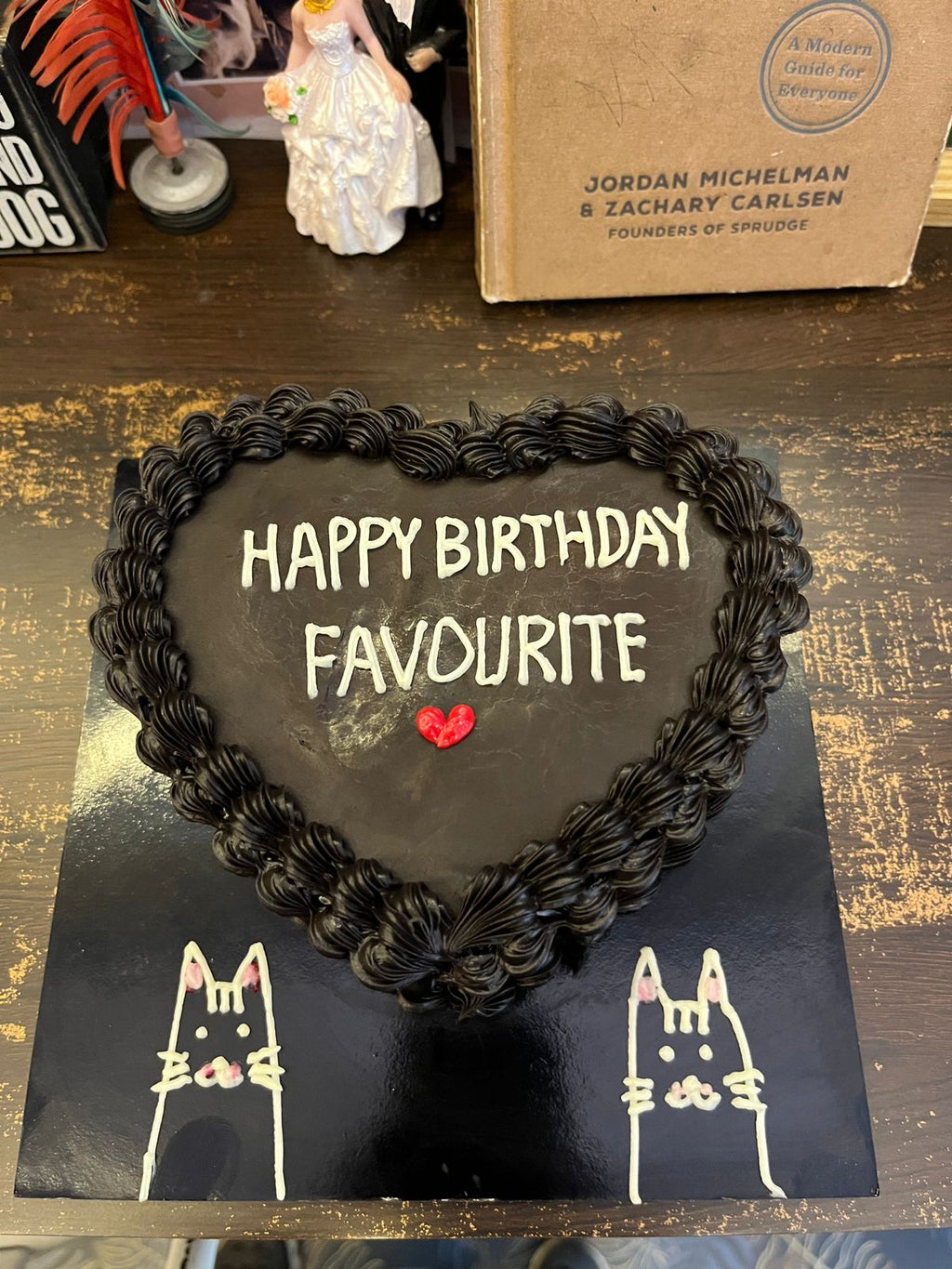 Heart themed Chocolate Truffle Birthday Cake