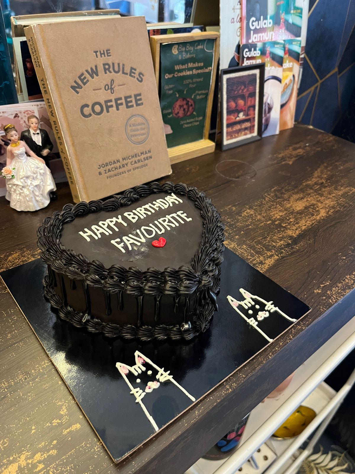Heart themed Chocolate Truffle Birthday Cake