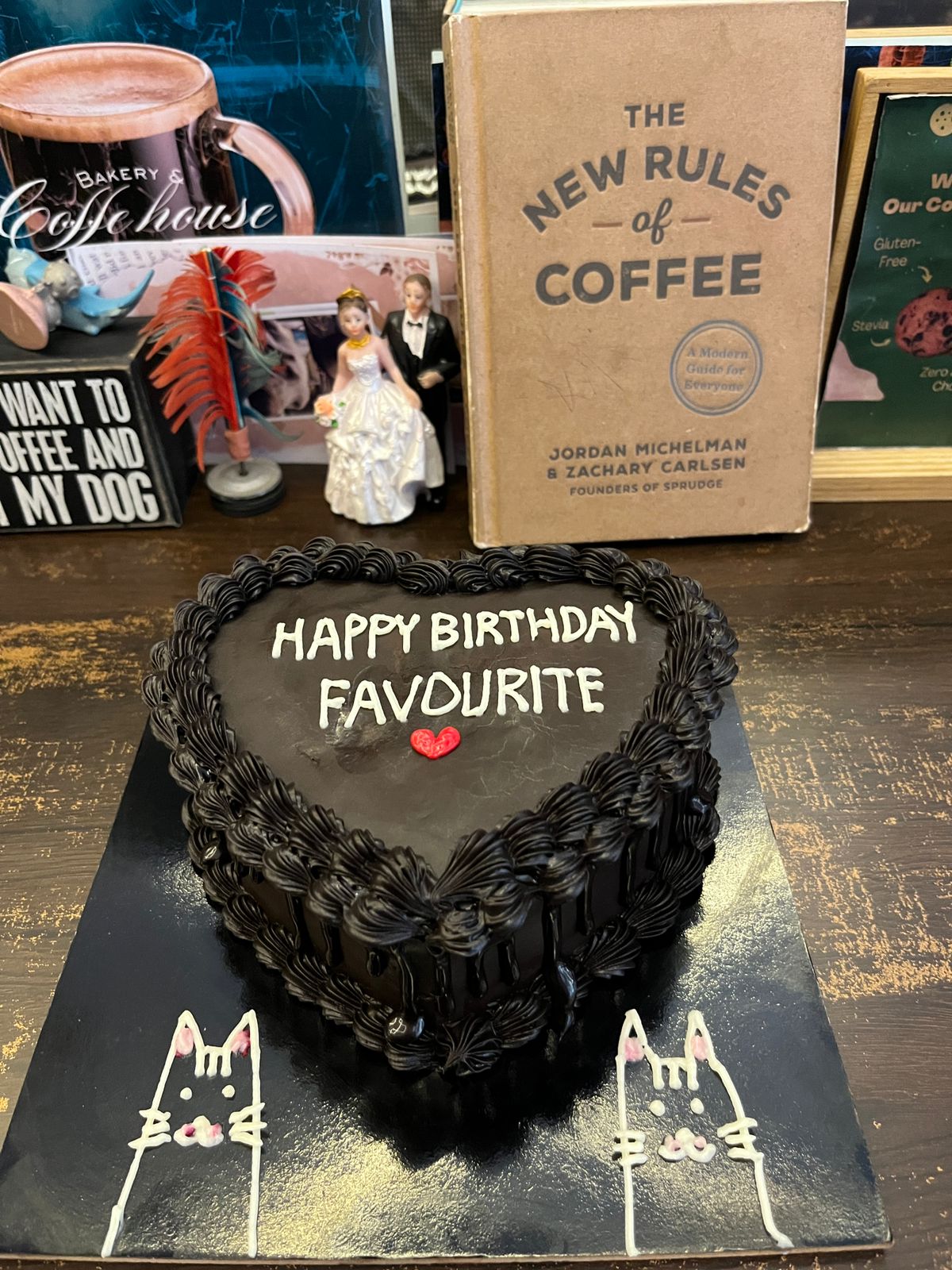 Heart themed Chocolate Truffle Birthday Cake