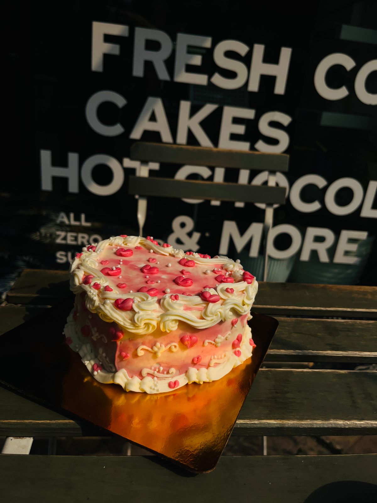 Heart themed Birthday Cake & No Added Sugar