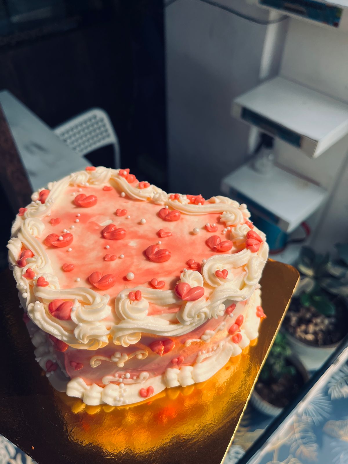 Heart themed Birthday Cake & No Added Sugar