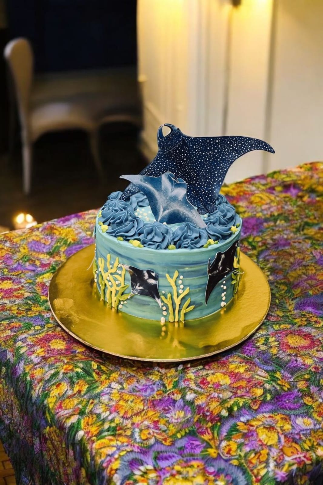 Ocean Themed Chocolate Ganache Birthday Cake 1/2kg