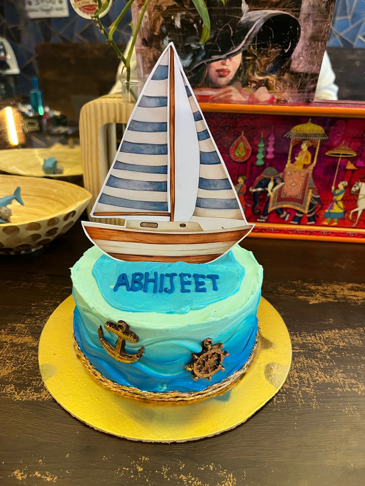 Boat Themed birthday cake 1/2kg