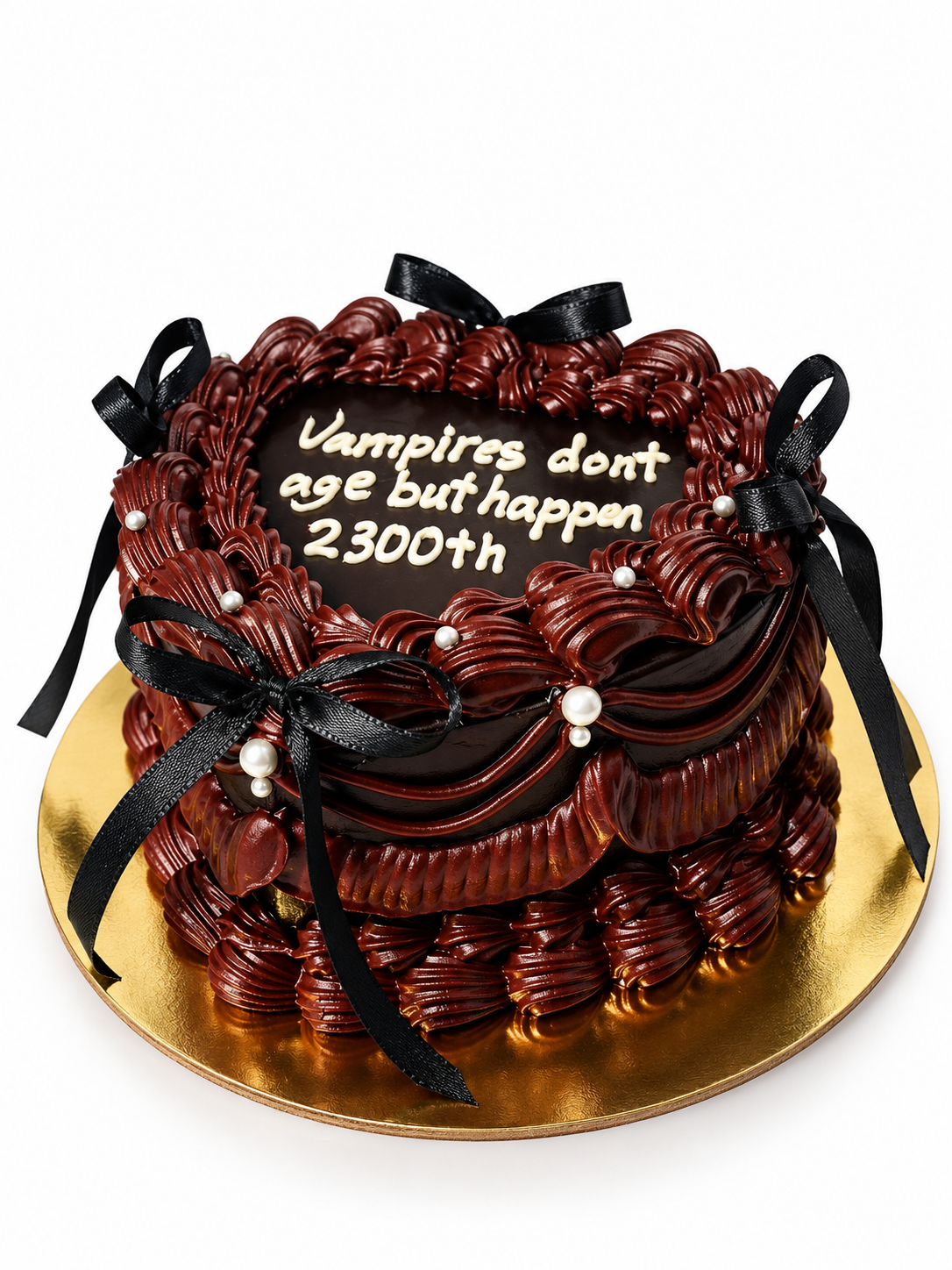 Vintage Chocolate Vampire Celebration Cake