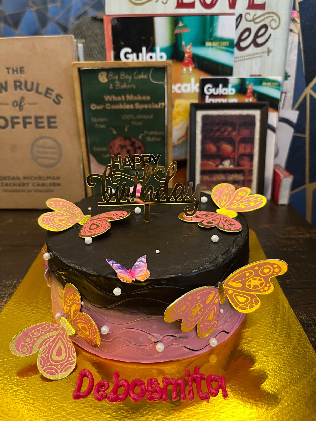 Butterfly themed 1/2kg birthday cake