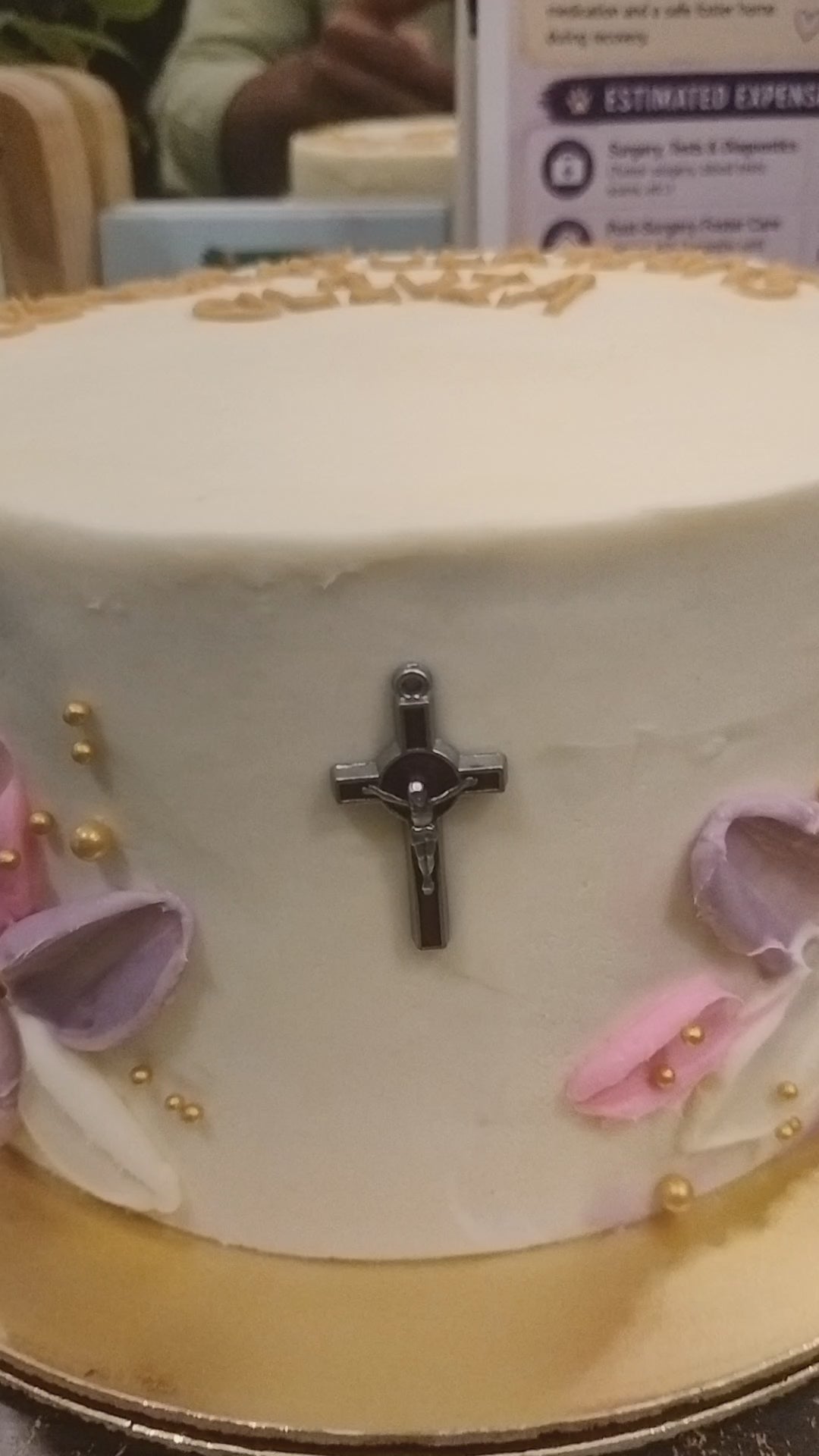 2kg Holy Communion Cake – White Buttercream Celebration Cake