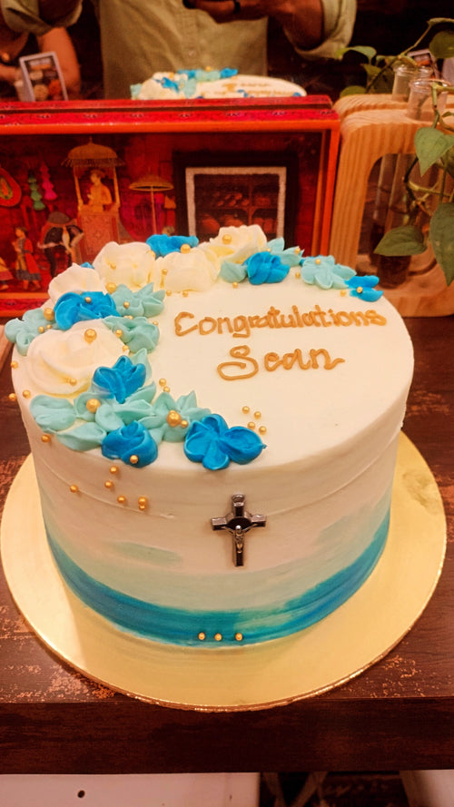 2kg Holy Communion Cake – White Buttercream Celebration Cake