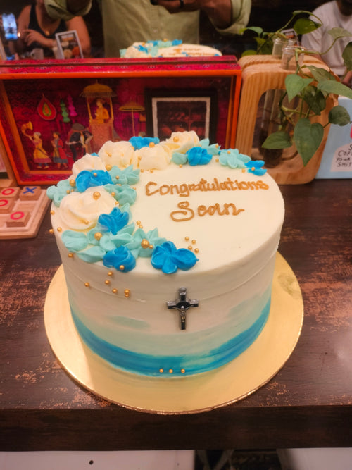 2kg Holy Communion Cake – White Buttercream Celebration Cake