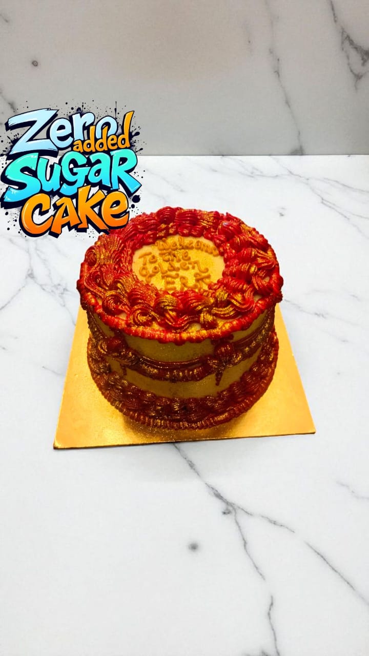 Gold and Red Vintage & Luxury themed Chocolate Cake 1kg